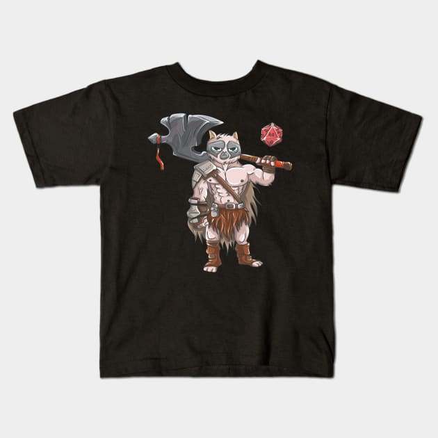 DND Barbarian Kids T-Shirt by Bingeprints